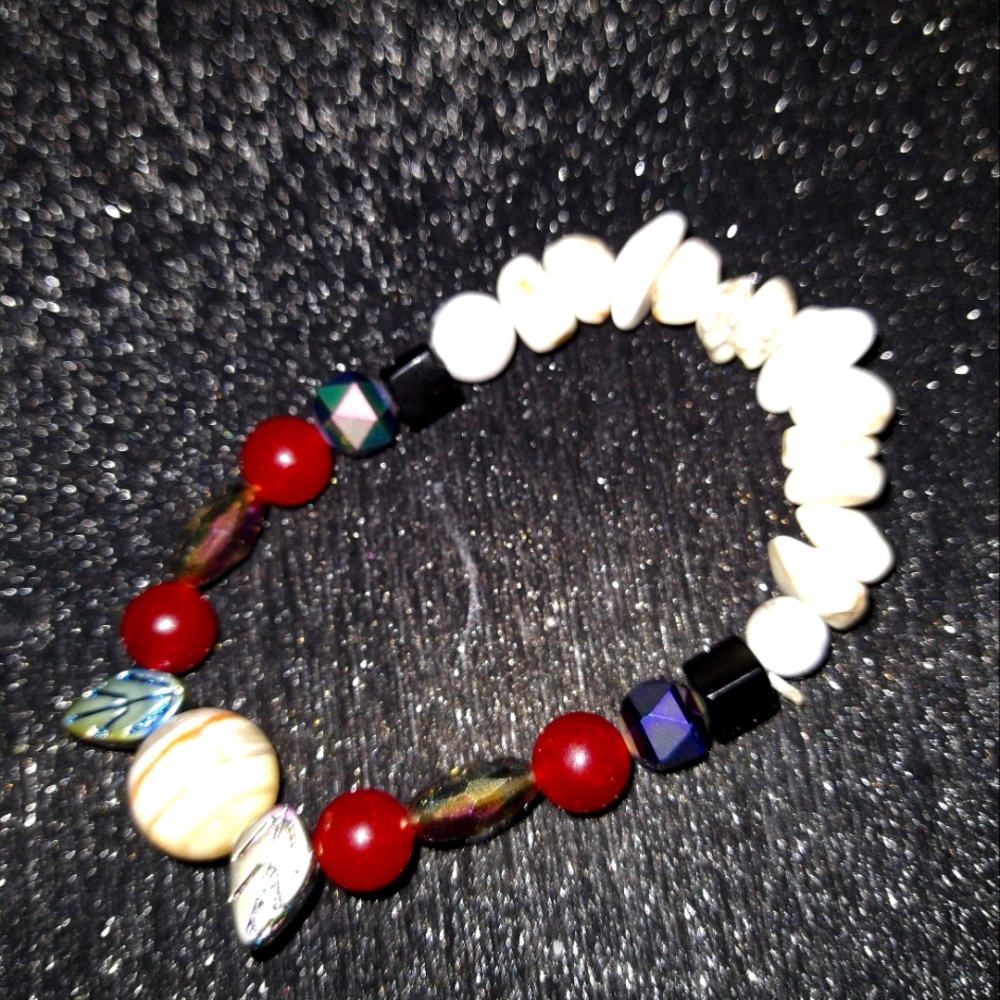 Handmade White Turquoise Bracelet